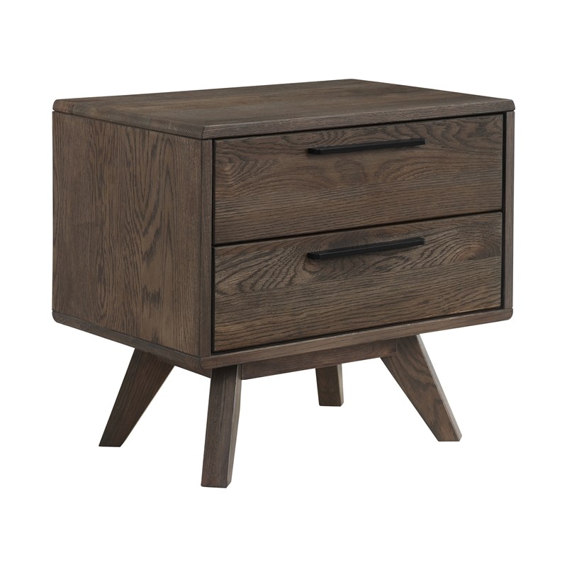 Armen Living Astoria 3-Piece Modern Wood King Bedroom Set in Brown