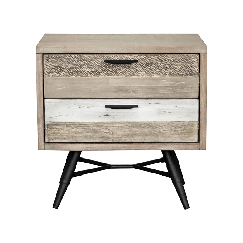 Armen Living Bridges 3-Piece Modern Wood King Bedroom Set in Natural