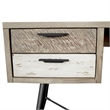 Armen Living Bridges 4-Drawer Modern Wood Desk in Natural/Gray
