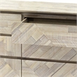 Armen Living Peridot 6-Drawers Solid Wood Double Dresser in Natural Acacia/Black