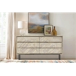 Armen Living Peridot 6-Drawers Solid Wood Double Dresser in Natural Acacia/Black