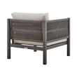 Armen Living Cuffay 4-Piece Fabric Outdoor Patio Furniture Set in Brown