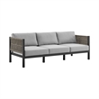 Armen Living Cuffay 4-Piece Fabric Outdoor Patio Furniture Set in Black/Gray