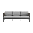 Armen Living Cuffay 4-Piece Fabric Outdoor Patio Furniture Set in Black/Gray