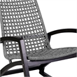 Armen Living Sequoia Wood & Rope Outdoor Patio Rocking Chair in Dark Wood/Gray