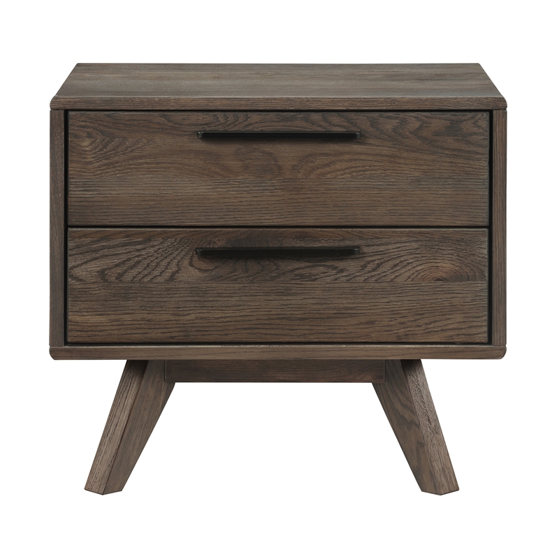 Armen Living Astoria 4-Piece Modern Wood Queen Bedroom Set in Dark Brown