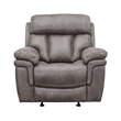 Armen Living Estelle Modern Fabric Power Recliner Chair in Brown