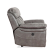 Armen Living Estelle Modern Fabric Power Recliner Chair in Brown