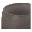 Amethyst Medium Round Lightweight Concrete Indoor or Outdoor Planter in Gray