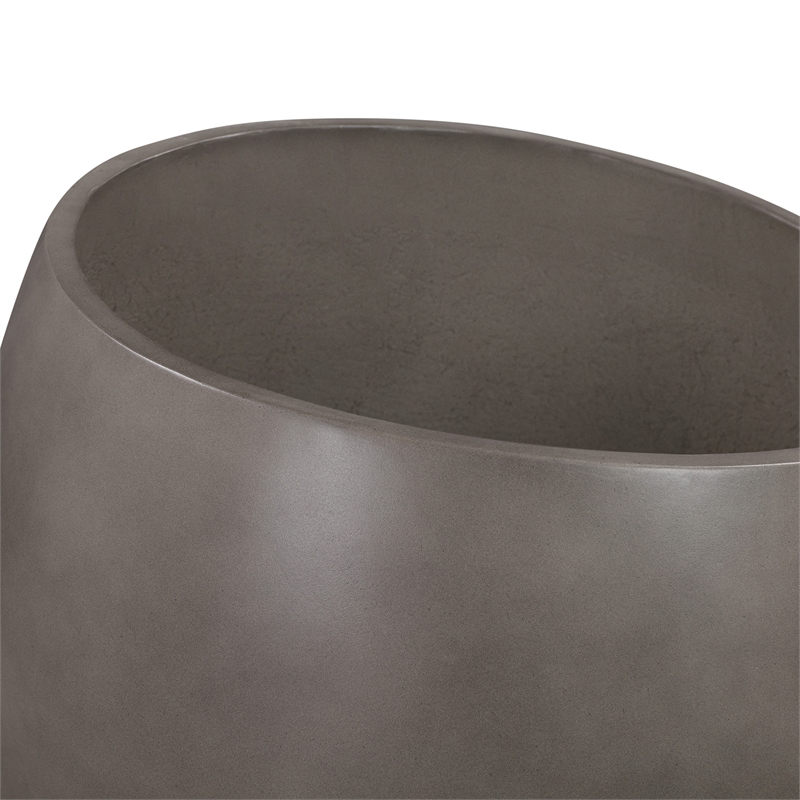 Moonstone Medium Indoor or Outdoor Planter in Gray Concrete