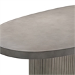 Wave Oval Dining Table in Gray Concrete