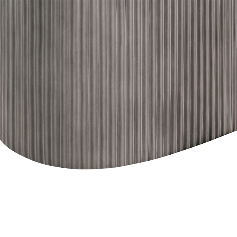 Wave Oval Dining Table in Gray Concrete