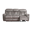 Armen Living Estelle Modern Wood & Fabric Power Reclining Sofa in Gunmetal