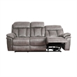 Armen Living Estelle Modern Wood & Fabric Power Reclining Sofa in Gunmetal