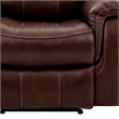 Armen Living Leather Power Headrest & Lumbar Support Reclining Sofa in Brown