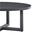 Armen Living Argiope Round Aluminum Outdoor Patio Coffee Table in Gray