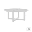 Armen Living Argiope Round Aluminum Outdoor Patio Coffee Table in Gray