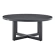 Armen Living Argiope Round Aluminum Outdoor Patio Coffee Table in Gray