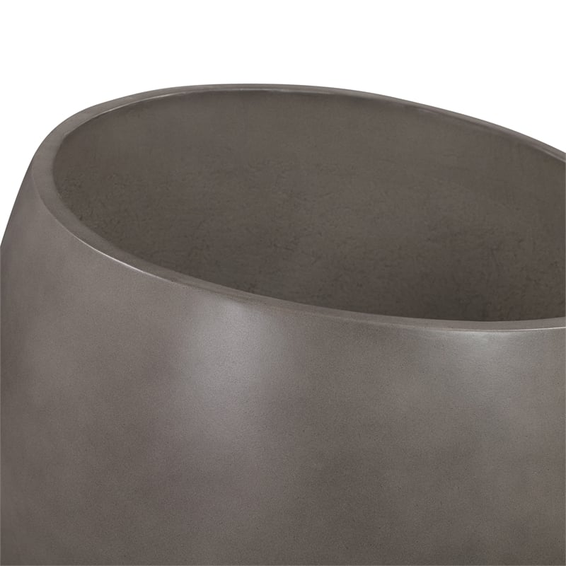 Moonstone Large Indoor or Outdoor Planter in Gray Concrete