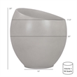 Moonstone Large Indoor or Outdoor Planter in Gray Concrete