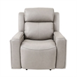 Armen Living Leather Power Headrest Lumbar Support Recliner Chair in Brown