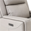 Armen Living Leather Power Headrest Lumbar Support Recliner Chair in Brown