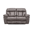 Armen Living Estelle Fabric Power Reclining Loveseat in Gunmetal