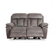 Armen Living Estelle Fabric Power Reclining Loveseat in Gunmetal
