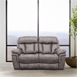 Armen Living Estelle Fabric Power Reclining Loveseat in Gunmetal