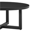 Armen Living Argiope Round Modern Aluminum Outdoor Patio Coffee Table in Black