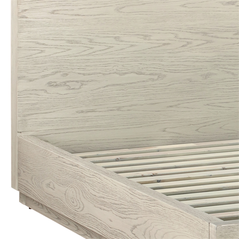 Armen Living Abbey King 4-Piece Modern Wood Bedroom Set in Gray Oak