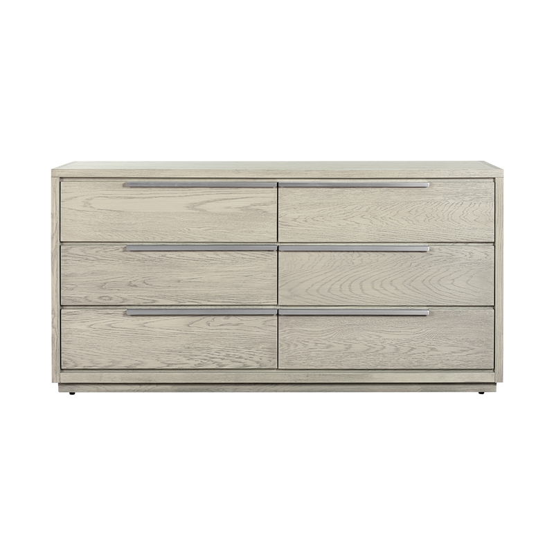 Armen Living Abbey King 4-Piece Modern Wood Bedroom Set in Gray Oak