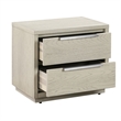 Armen Living Abbey 2-Drawer Modern Wood Nightstand in Gray Oak