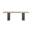Armen Living Abbey Modern Concrete & Wood Coffee Table in Gray Oak/Silver-Gray