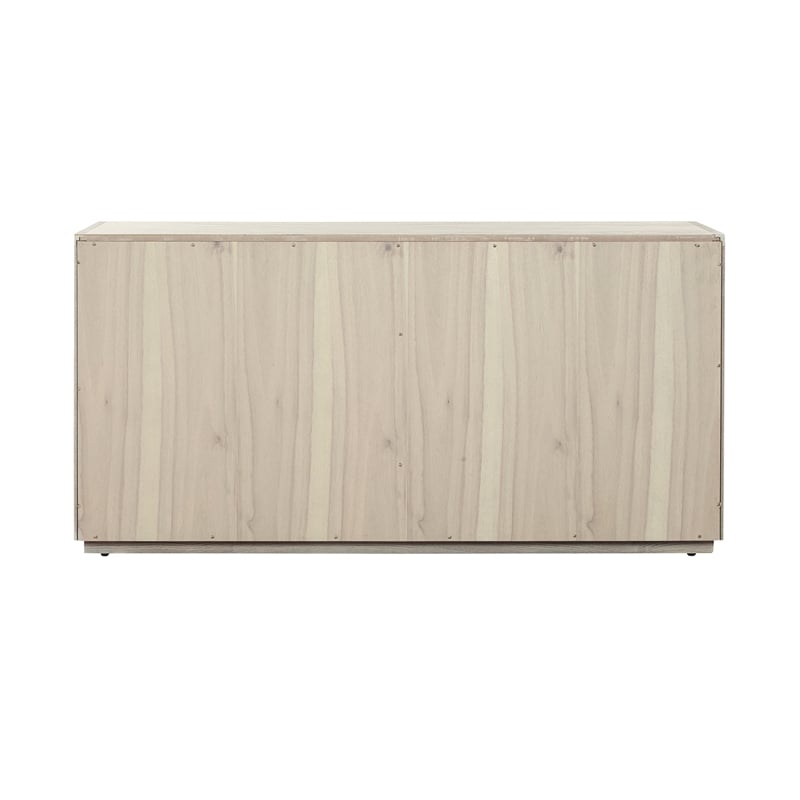 Armen Living Abbey 6-Drawer Modern Wood Double Dresser in Gray Oak