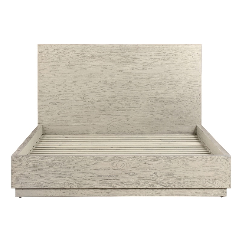 Armen Living Abbey Queen Modern Wood Platform Bed in Gray Oak