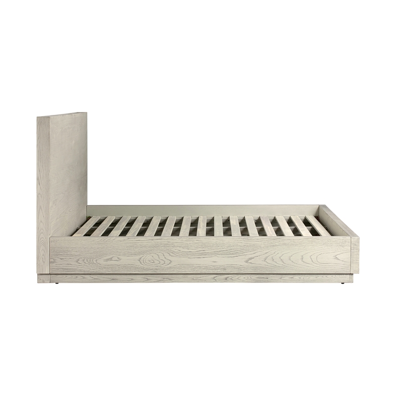 Armen Living Abbey King Modern Wood Platform Bed in Gray Oak