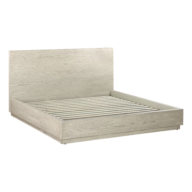 Armen Living Abbey King Modern Wood Platform Bed in Gray Oak