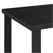 Armen Living Felicia 5-Piece Modern Aluminum Patio Bar Table Set in Black/Gray
