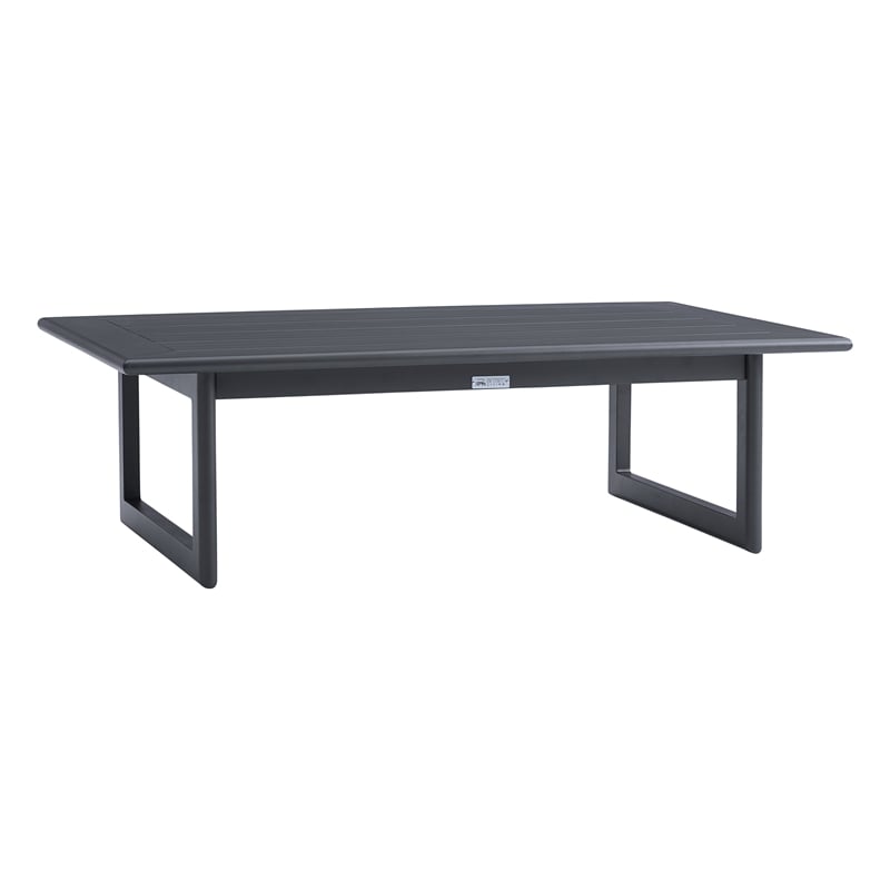 Armen Living Argiope 4-Piece Aluminum Outdoor Conversation Set in Dark Gray