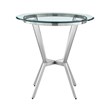 Armen Living Naomi and Lorin 5PC Stainless Steel Counter Dining Set in Silver