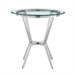 Armen Living Naomi and Lorin 4PC Stainless Steel Counter Dining Set in Silver