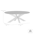 Armen Living Lombard Oval Modern Wood Coffee Table in Black/Brushed Oak