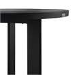 Armen Living Grand Round Modern Aluminum Patio Dining Table in Black