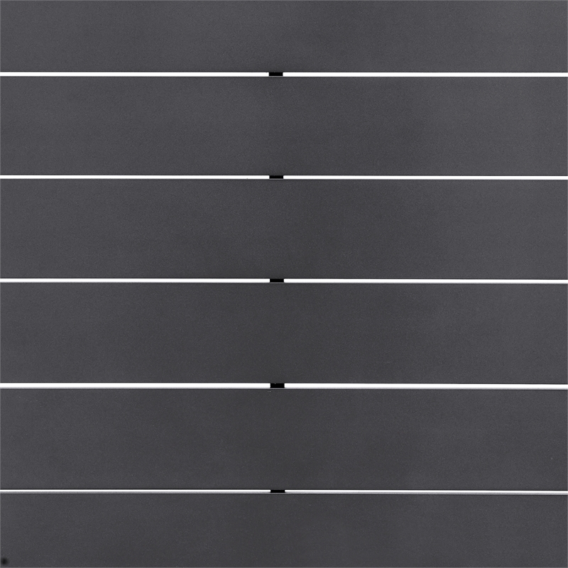 Armen Living Argiope Modern Aluminum Outdoor Dining Table in Dark Gray