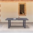 Armen Living Argiope Modern Aluminum Outdoor Dining Table in Dark Gray