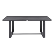 Armen Living Argiope Modern Aluminum Outdoor Dining Table in Dark Gray
