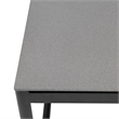Armen Living Royal Outdoor Aluminum Dining Table with Stone Top in Black/Gray