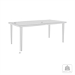 Armen Living Silvana Rectangle Outdoor Modern Aluminum Dining Table in Gray