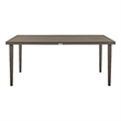 Armen Living Silvana Rectangle Outdoor Modern Aluminum Dining Table in Gray